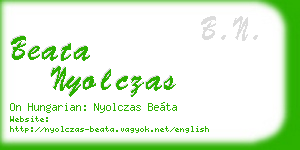 beata nyolczas business card